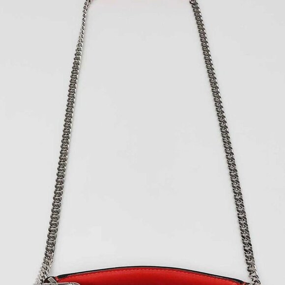 Fendi Red Quilted Lambskin Leather Dotcom Click Small Shoulder Bag - Picture 4 of 12